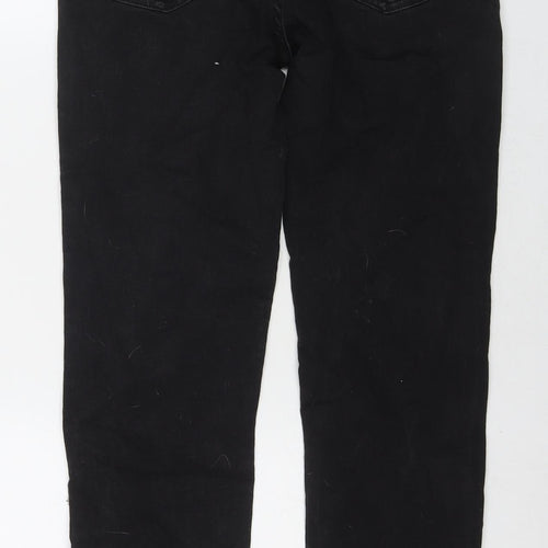 So Denim Womens Black Cotton Straight Jeans Size 12 L30 in Regular Zip