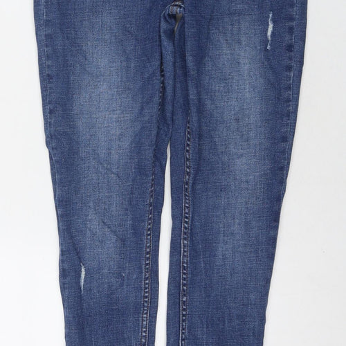 Denim & Co. Womens Blue Cotton Skinny Jeans Size 10 L29 in Regular Zip