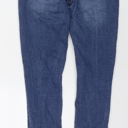 Denim & Co. Womens Blue Cotton Skinny Jeans Size 10 L29 in Regular Zip