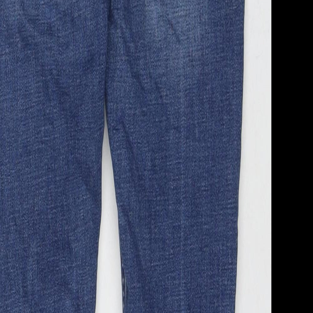 Denim & Co. Womens Blue Cotton Skinny Jeans Size 10 L29 in Regular Zip