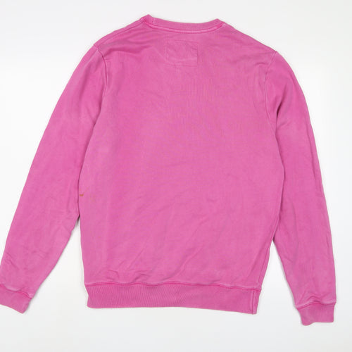 Jack Wills Womens Pink Cotton Pullover Sweatshirt Size M Pullover