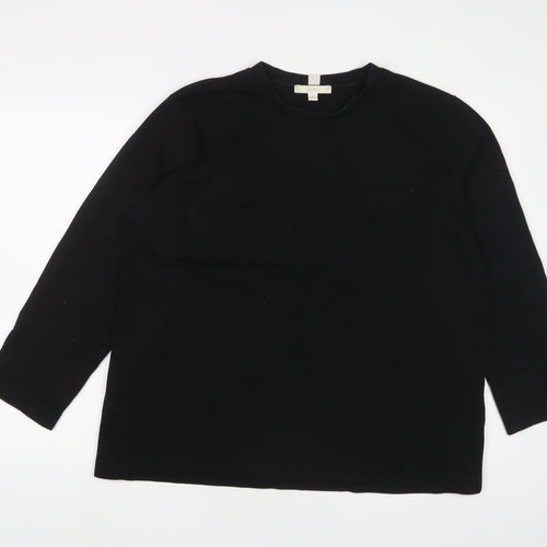 NEXT Womens Black Cotton Pullover Sweatshirt Size 18 Pullover