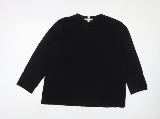 NEXT Womens Black Cotton Pullover Sweatshirt Size 18 Pullover