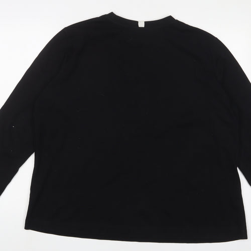 NEXT Womens Black Cotton Pullover Sweatshirt Size 18 Pullover