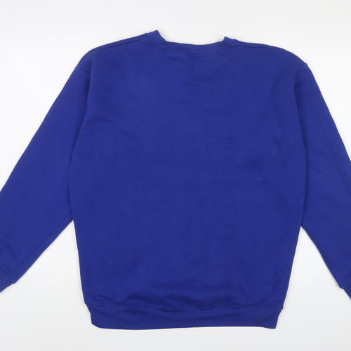 PRETTYLITTLETHING Womens Blue Cotton Pullover Sweatshirt Size M Pullover