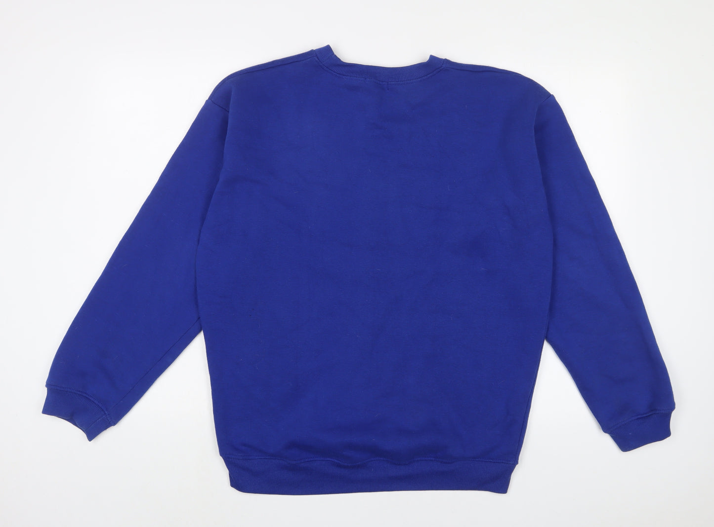 PRETTYLITTLETHING Womens Blue Cotton Pullover Sweatshirt Size M Pullover