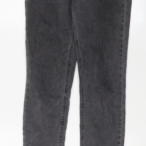 ASOS Womens Grey Cotton Straight Jeans Size 26 in L30 in Regular Zip