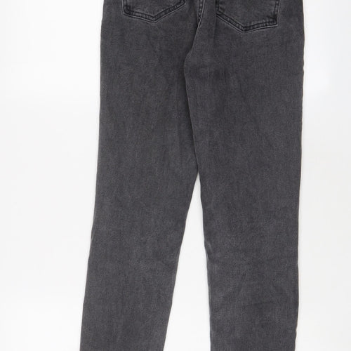 ASOS Womens Grey Cotton Straight Jeans Size 26 in L30 in Regular Zip