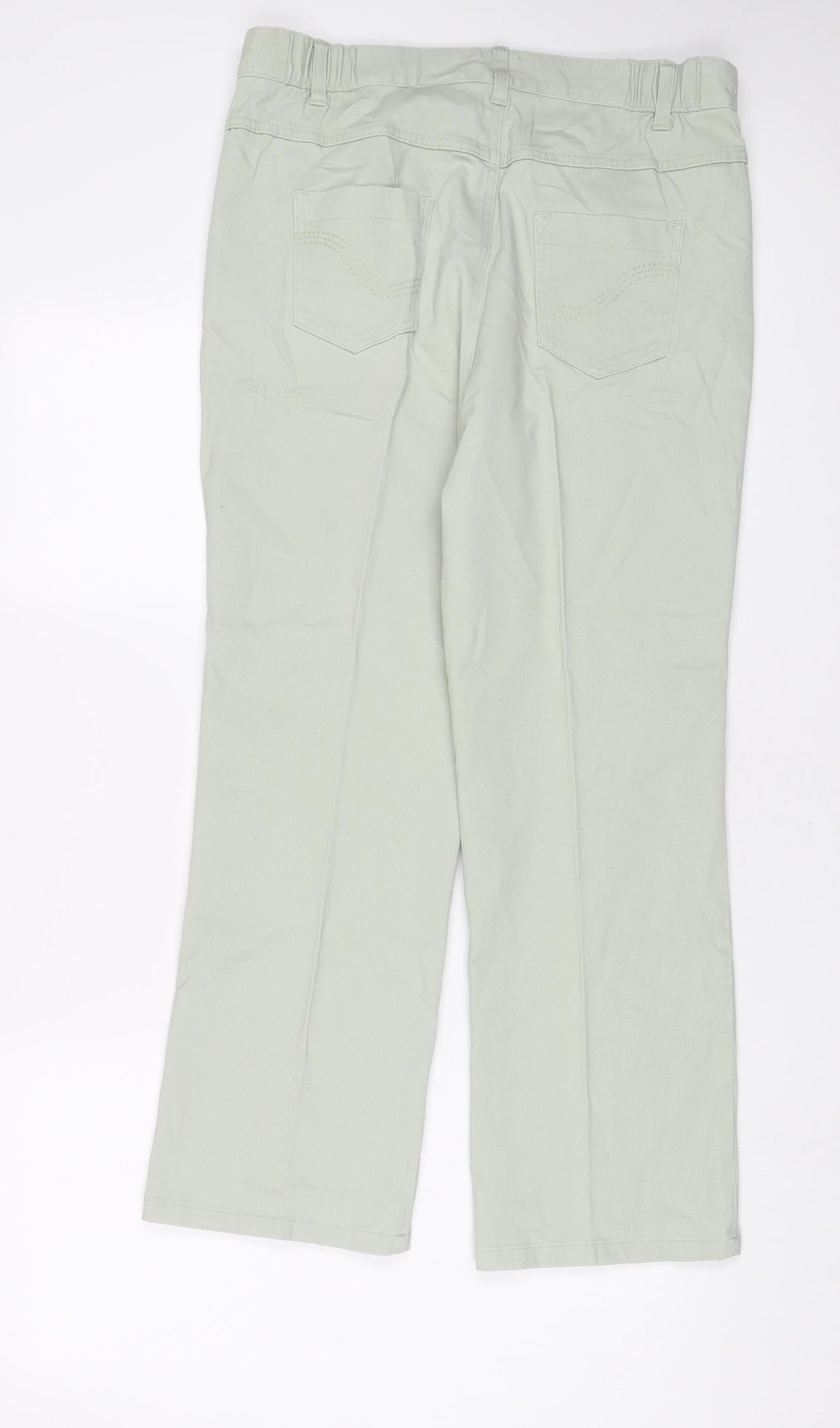 Classic Womens Green Cotton Skinny Jeans Size 12 L27 in Regular Zip