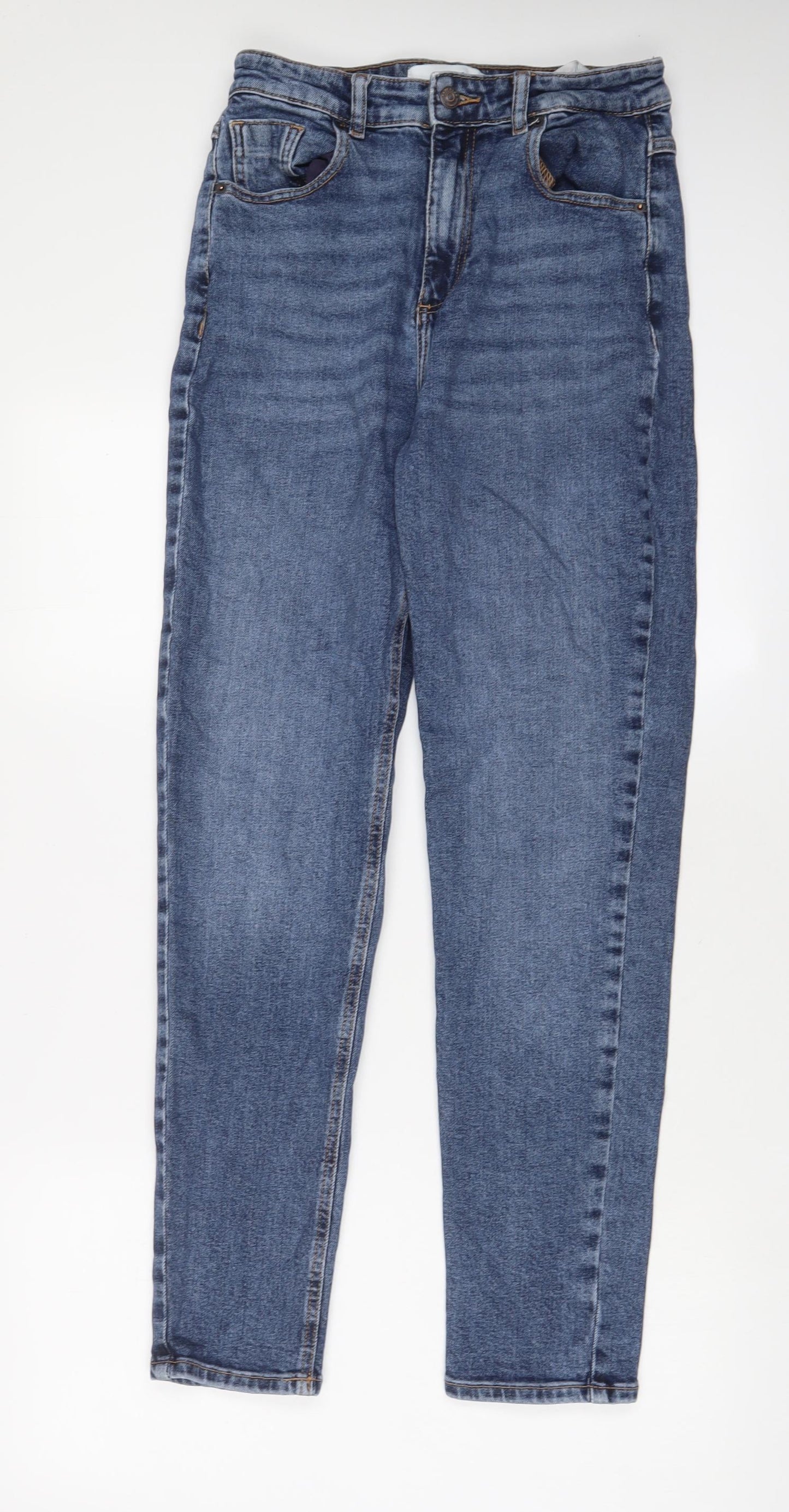 RESERVED Womens Blue Cotton Skinny Jeans Size 10 L30 in Regular Zip