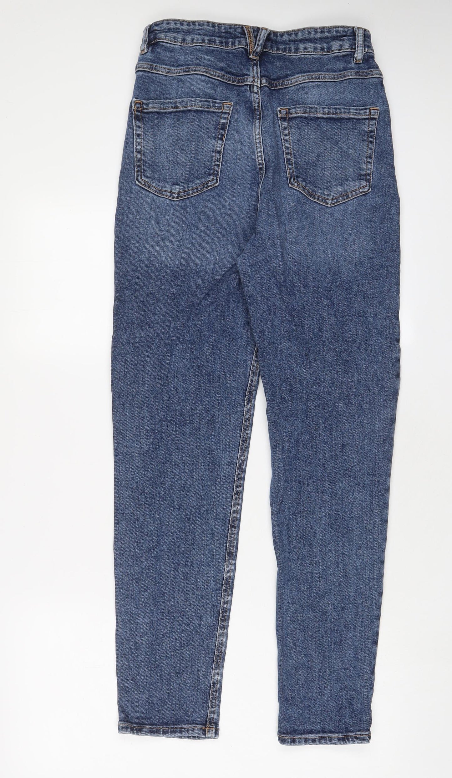 RESERVED Womens Blue Cotton Skinny Jeans Size 10 L30 in Regular Zip