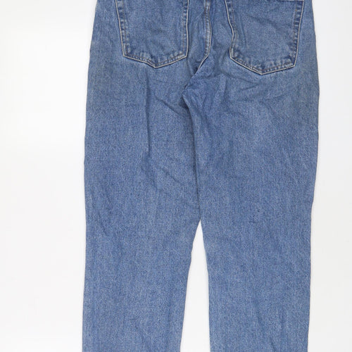 Cotton On Womens Blue Cotton Straight Jeans Size 10 L25 in Regular Zip