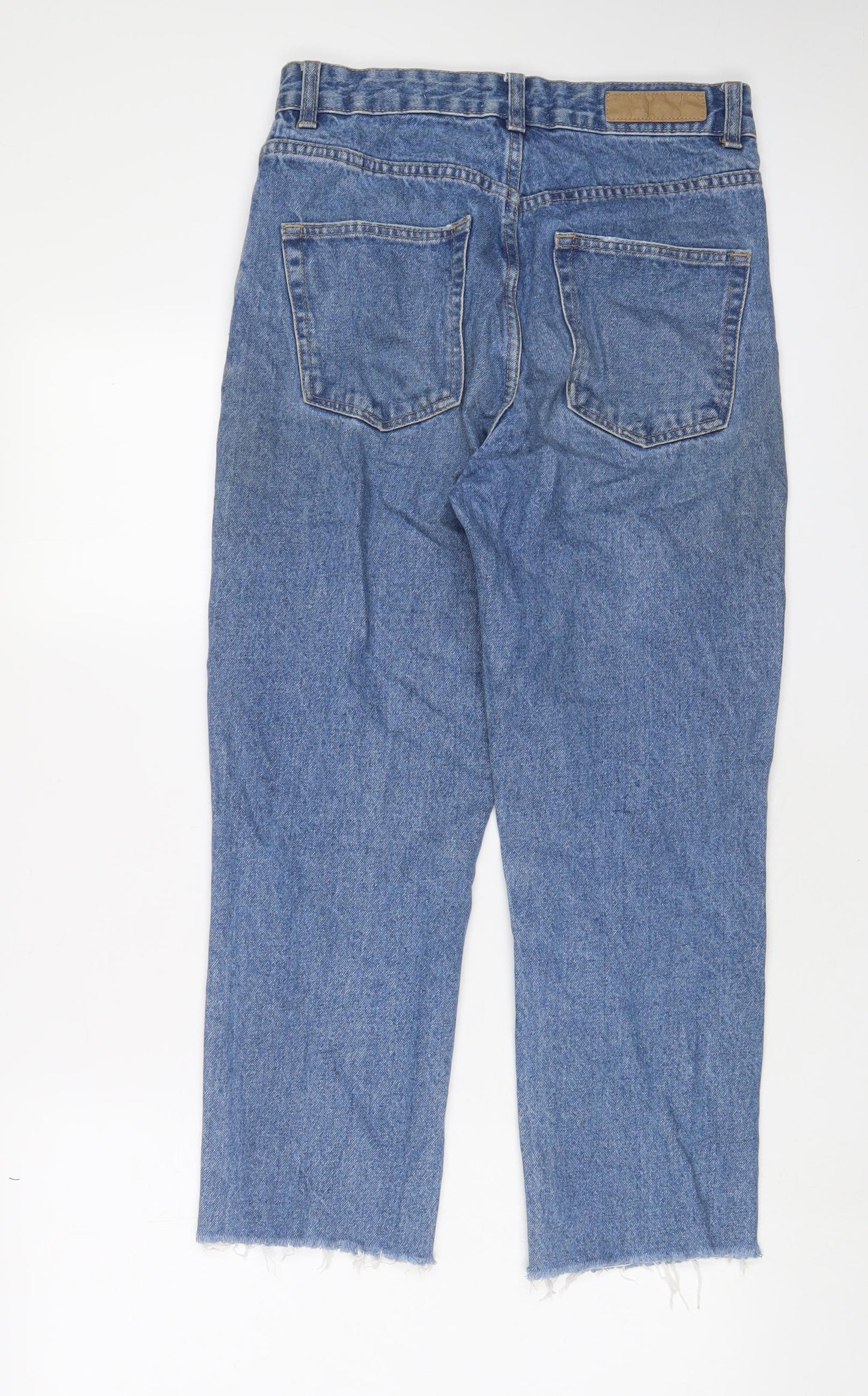 Cotton On Womens Blue Cotton Straight Jeans Size 10 L25 in Regular Zip