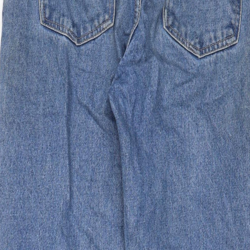 Cotton On Womens Blue Cotton Straight Jeans Size 10 L25 in Regular Zip