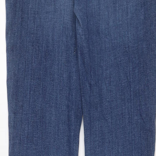 RJR.John Rocha Womens Blue Cotton Straight Jeans Size 10 L29 in Regular Zip