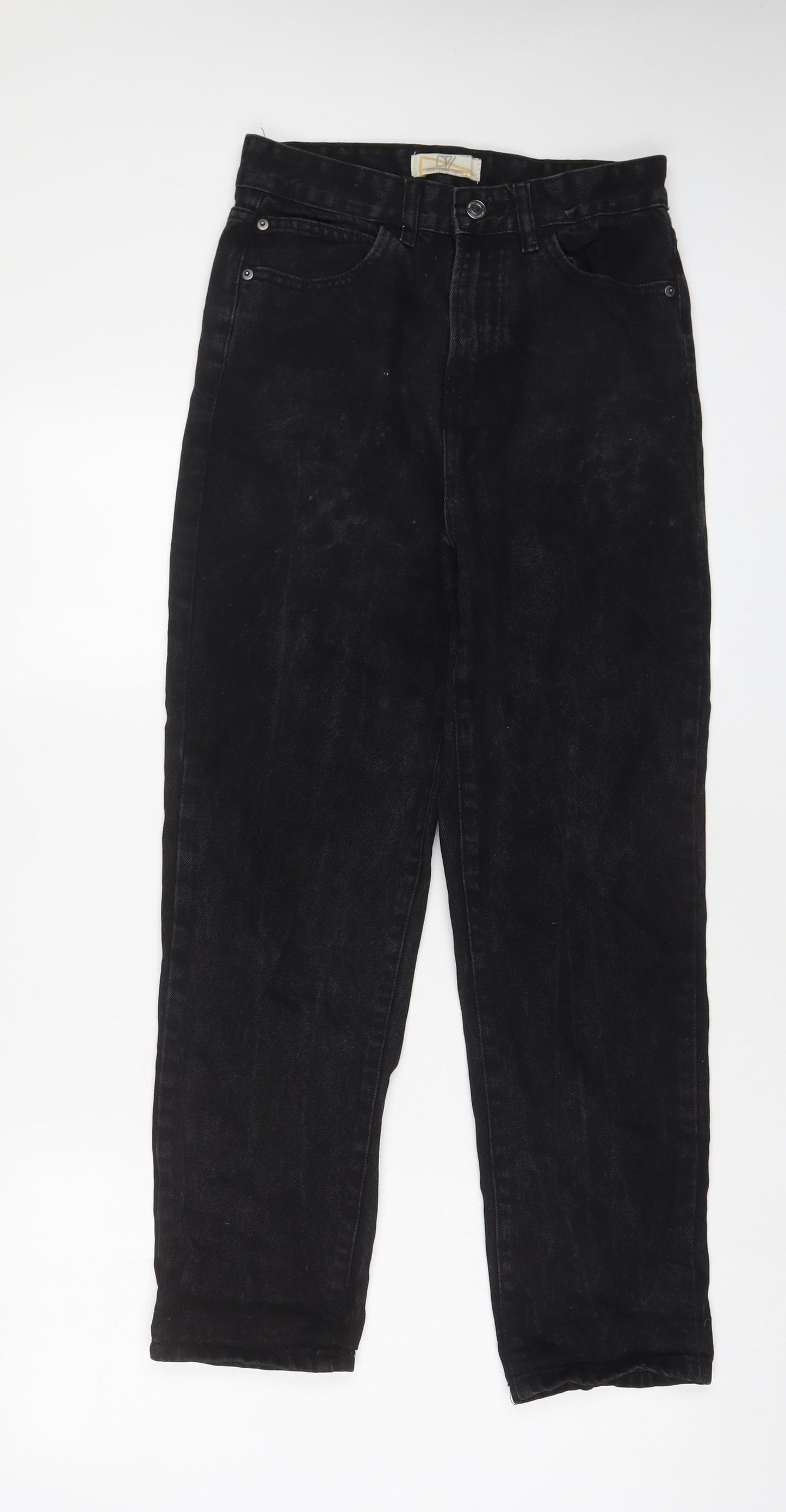 Don't think twice Womens Black Cotton Straight Jeans Size 10 L27 in Regular Zip