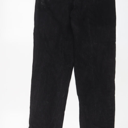 Don't think twice Womens Black Cotton Straight Jeans Size 10 L27 in Regular Zip