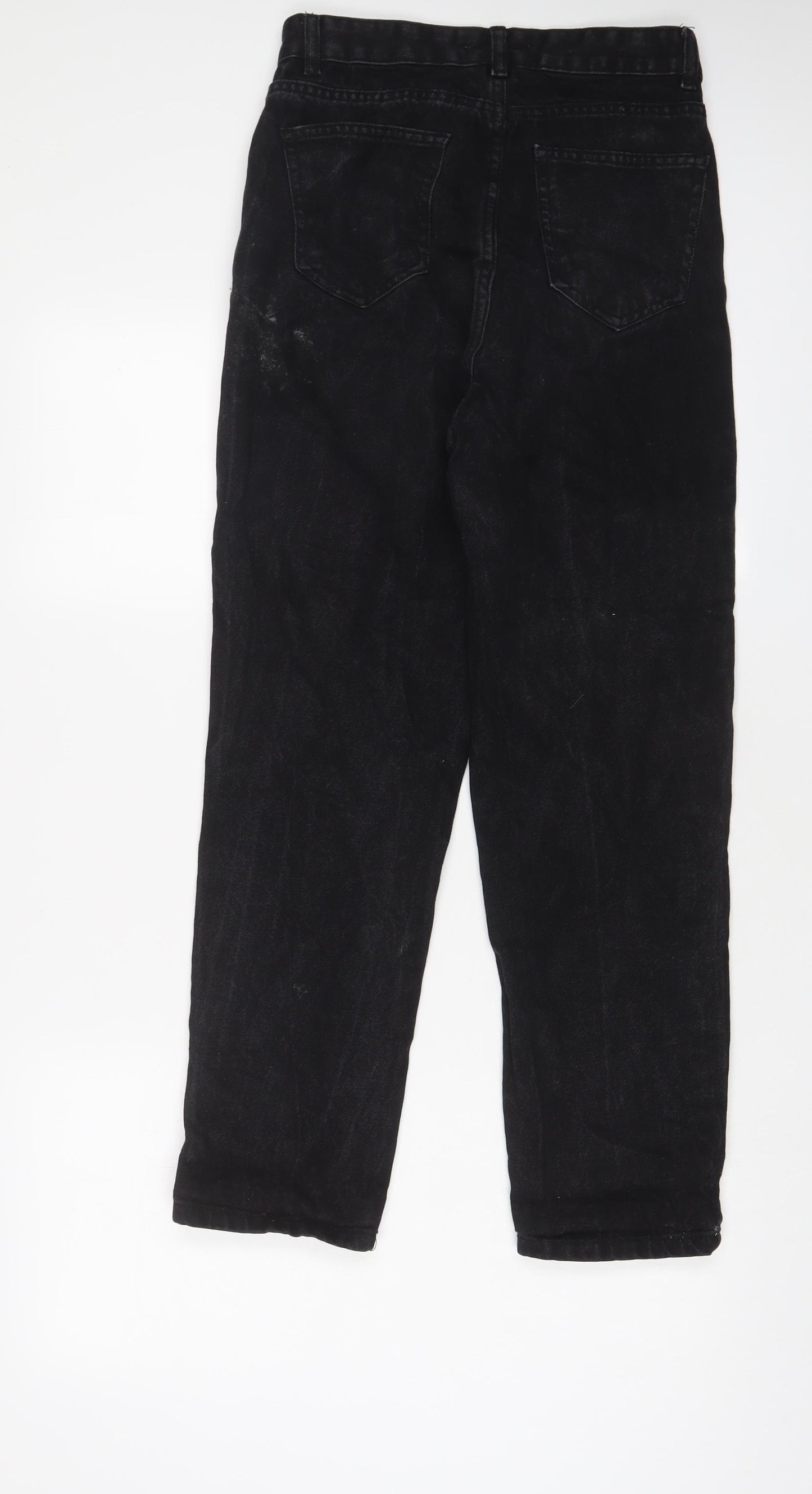 Don't think twice Womens Black Cotton Straight Jeans Size 10 L27 in Regular Zip