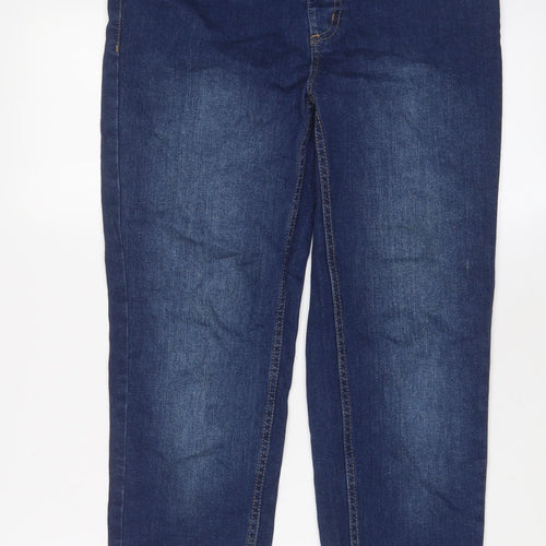 River Island Womens Blue Cotton Straight Jeans Size 10 L28 in Regular Zip