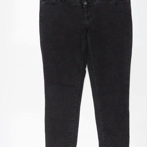 River Island Womens Black Cotton Skinny Jeans Size 10 L29 in Regular Zip