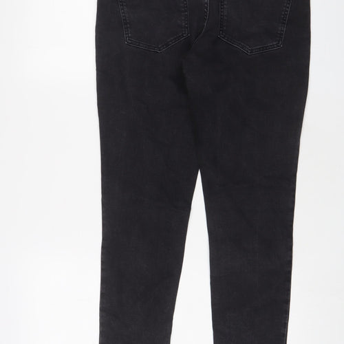 River Island Womens Black Cotton Skinny Jeans Size 10 L29 in Regular Zip