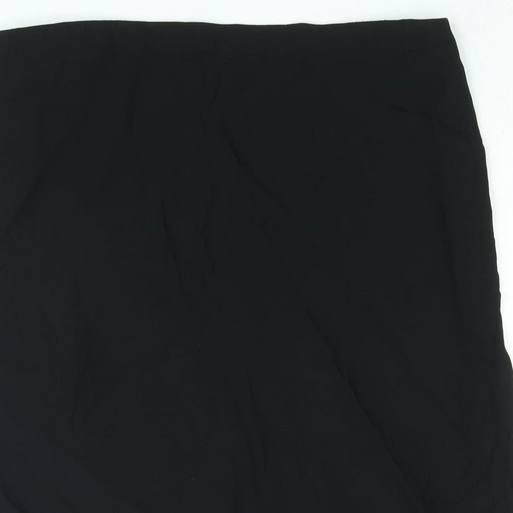 Vanessa Bruno Womens Black Polyester Straight & Pencil Skirt Size 8 Zip