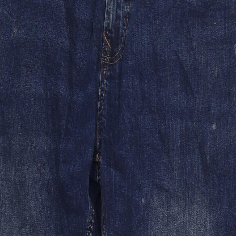 NEXT Mens Blue Cotton Blend Straight Jeans Size 40 in L28 in Regular Zip