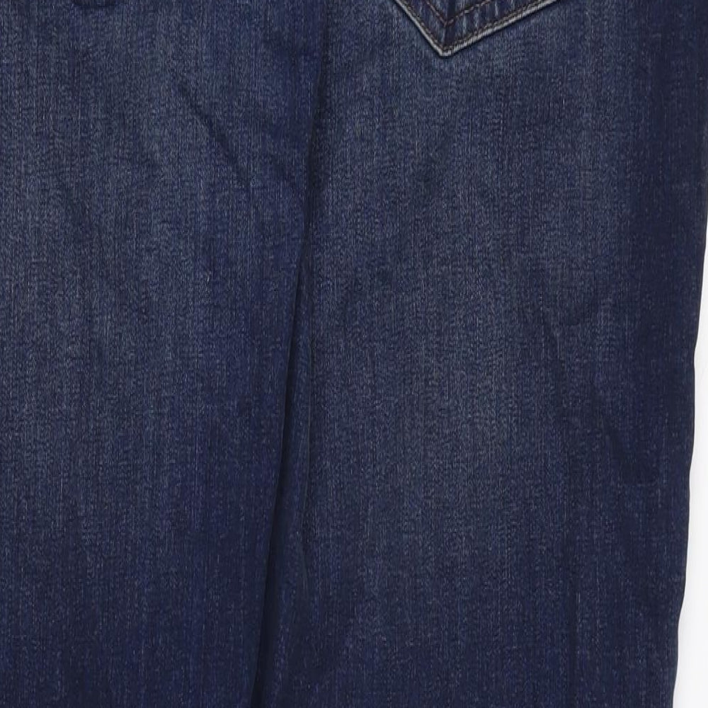 NEXT Mens Blue Cotton Blend Straight Jeans Size 40 in L28 in Regular Zip