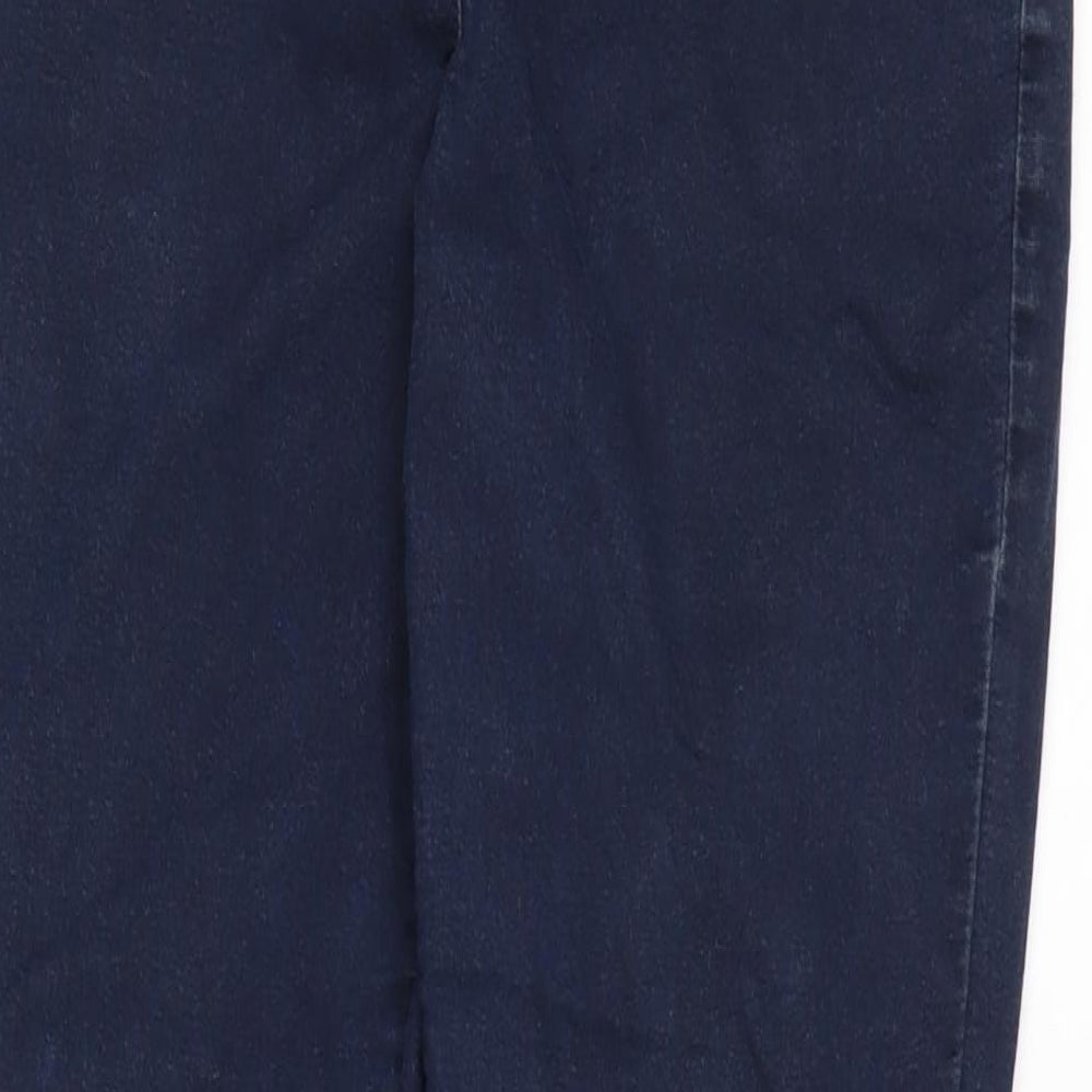 Marks and Spencer Womens Blue Cotton Blend Jegging Jeans Size 12 L27 in Regular