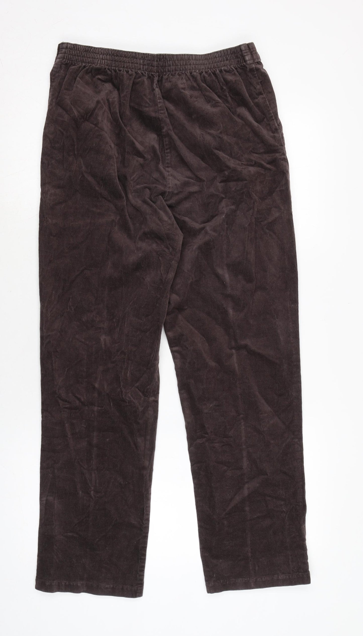 Marks and Spencer Womens Purple Cotton Trousers Size 12 L27 in Regular