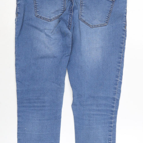 New Look Womens Blue Cotton Blend Jegging Jeans Size 12 L26 in Regular