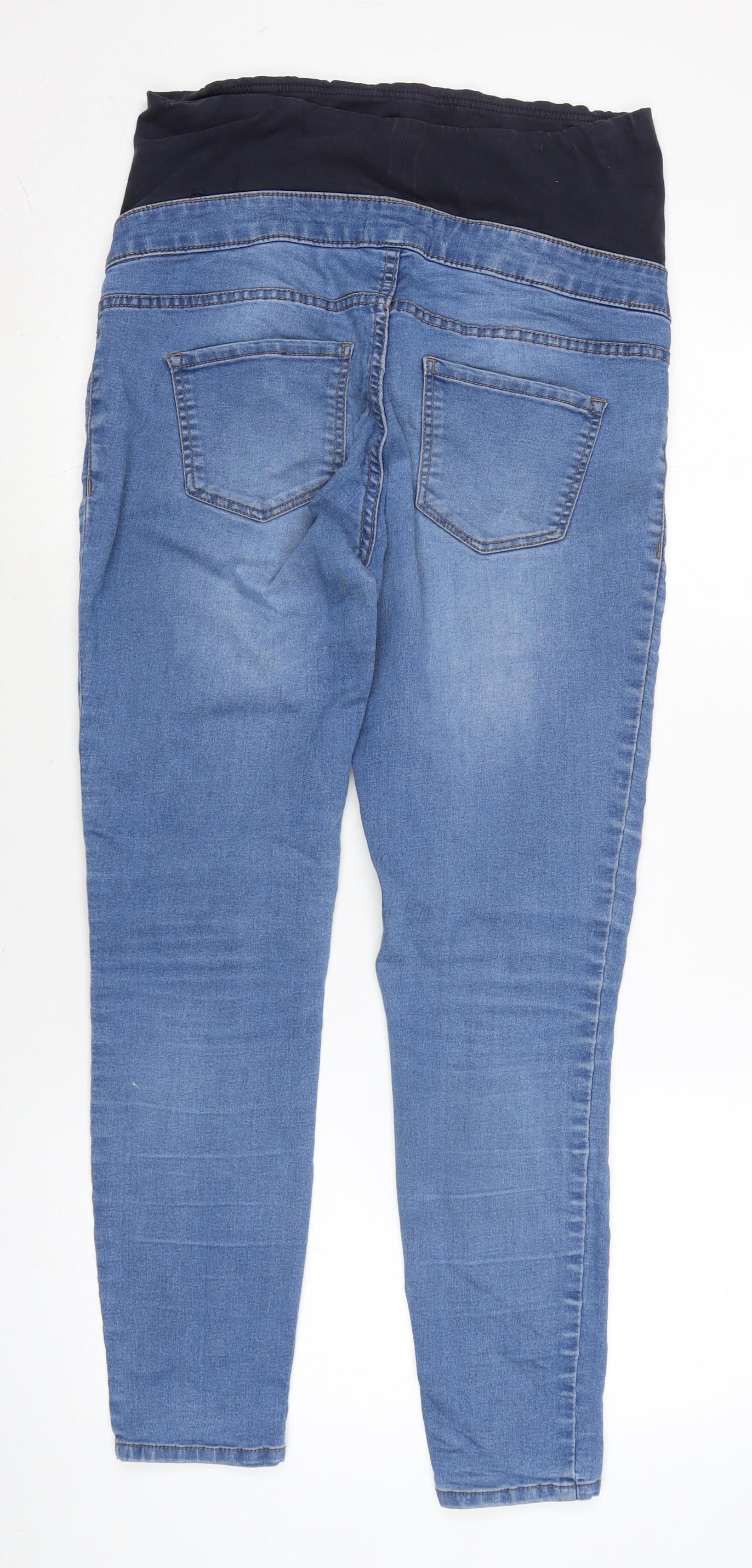 New Look Womens Blue Cotton Blend Jegging Jeans Size 12 L26 in Regular