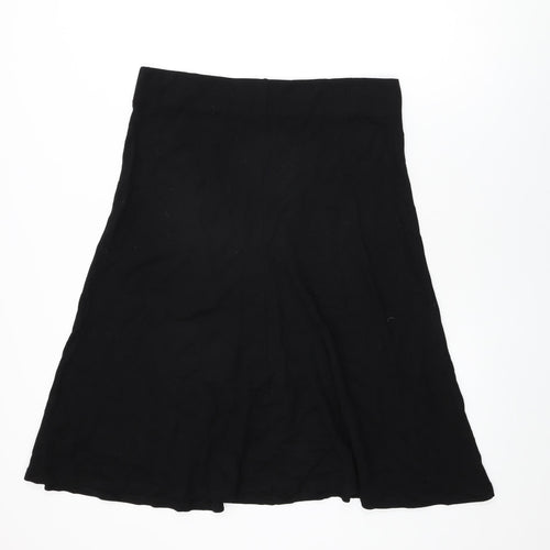 Jaeger Womens Black Viscose Swing Skirt Size 14