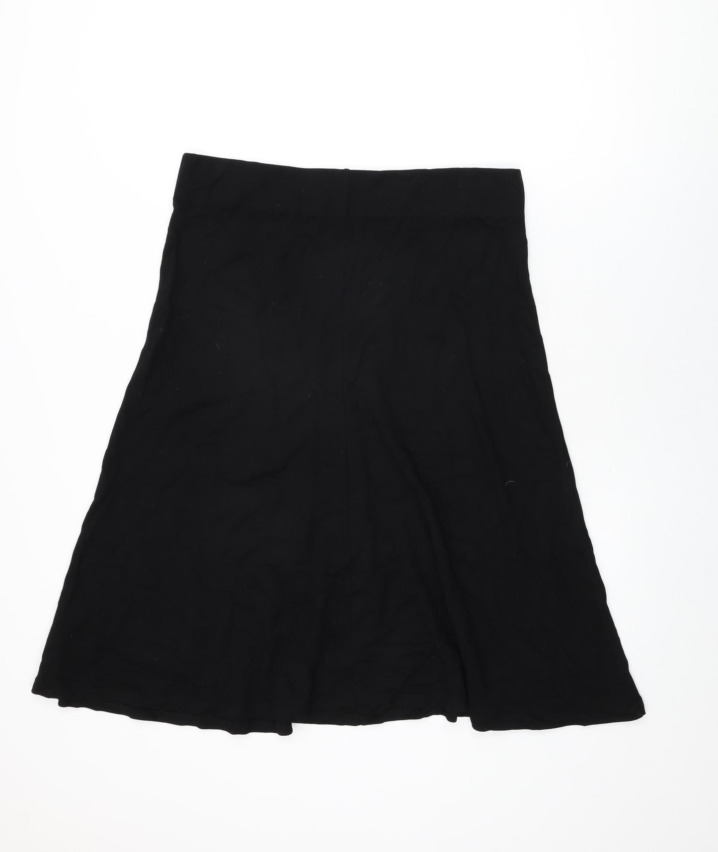 Jaeger Womens Black Viscose Swing Skirt Size 14