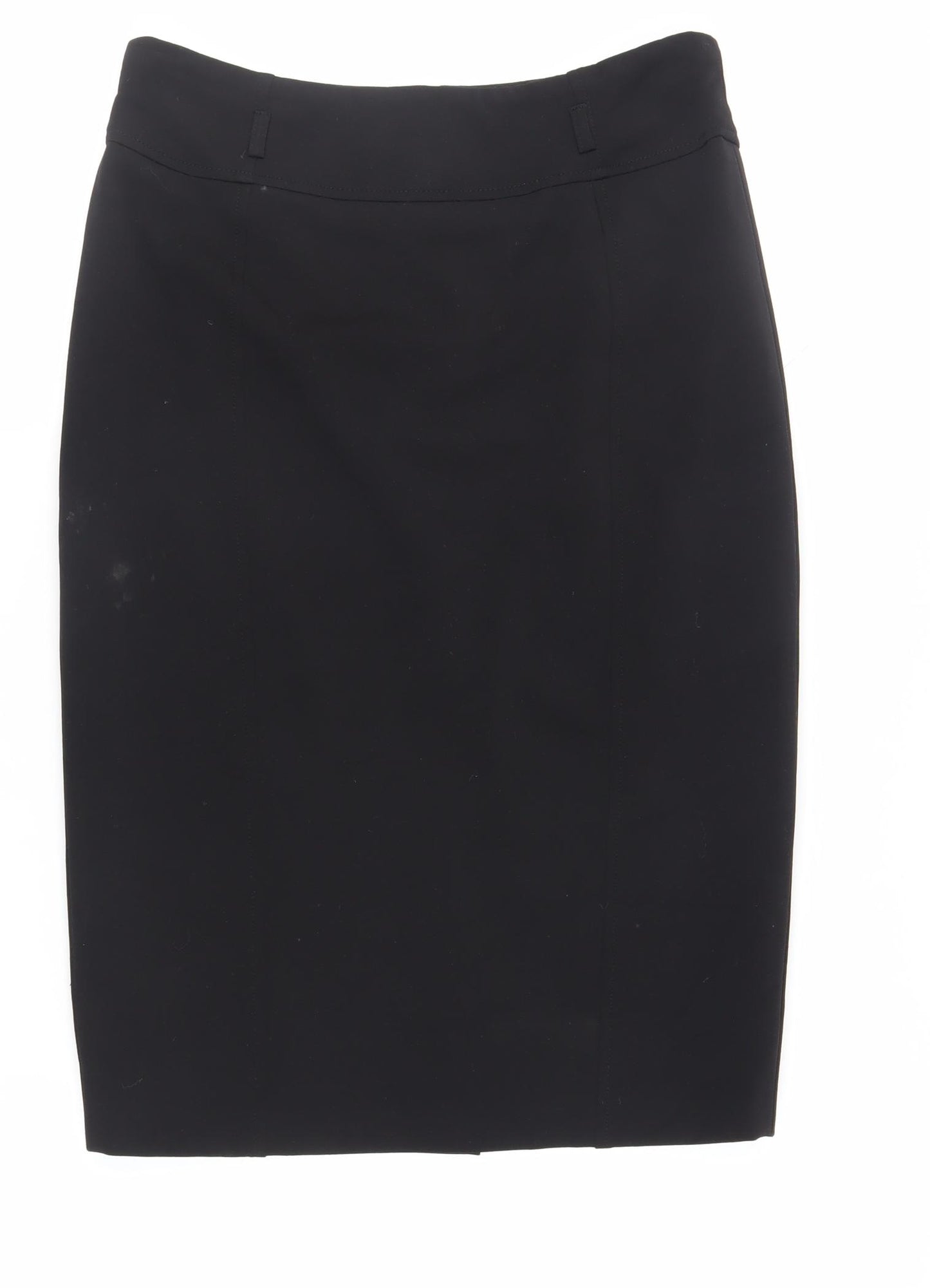 Wallis Womens Black Polyester Straight & Pencil Skirt Size 14 Zip - Lined