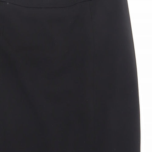 Wallis Womens Black Polyester Straight & Pencil Skirt Size 14 Zip - Lined