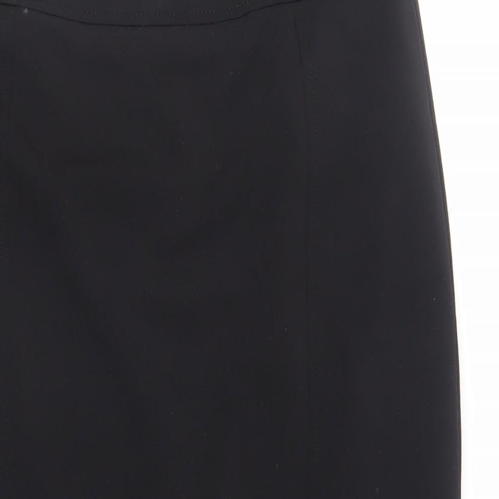 Wallis Womens Black Polyester Straight & Pencil Skirt Size 14 Zip - Lined