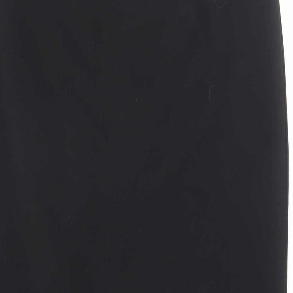 Wallis Womens Black Polyester Straight & Pencil Skirt Size 14 Zip - Lined