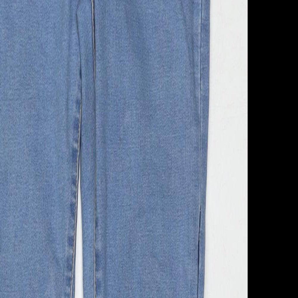 Denim & Co. Womens Blue Polyester Blend Skinny Jeans Size 10 L31 in Regular Zip