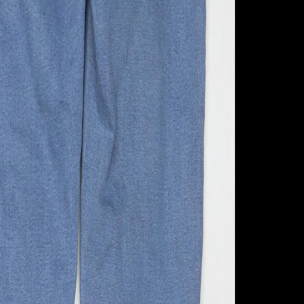 Denim & Co. Womens Blue Polyester Blend Skinny Jeans Size 10 L31 in Regular Zip