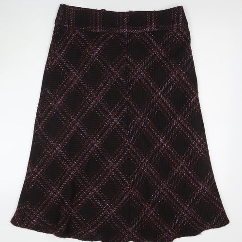 Autograph Womens Black Geometric Acrylic A-Line Skirt Size 14 Zip