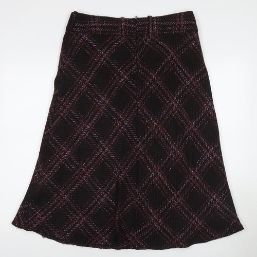 Autograph Womens Black Geometric Acrylic A-Line Skirt Size 14 Zip