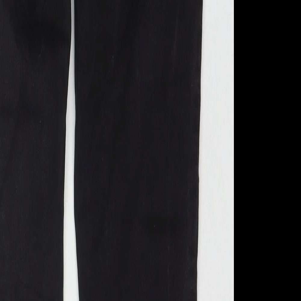 Bershka Womens Black Cotton Skinny Jeans Size 10 L31 in Regular Zip