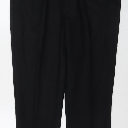 Isabelle Womens Black Polyester Trousers Size 12 L29 in Regular