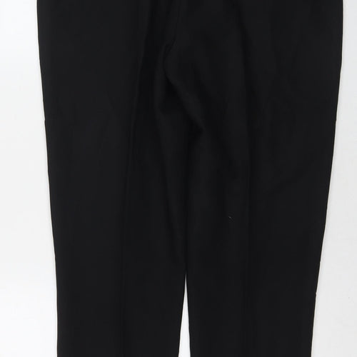 Isabelle Womens Black Polyester Trousers Size 12 L29 in Regular