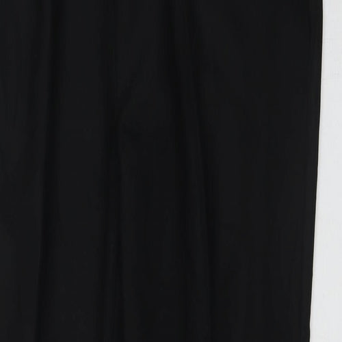 Isabelle Womens Black Polyester Trousers Size 12 L29 in Regular