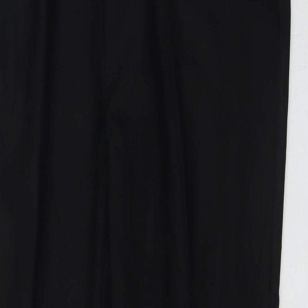 Isabelle Womens Black Polyester Trousers Size 12 L29 in Regular