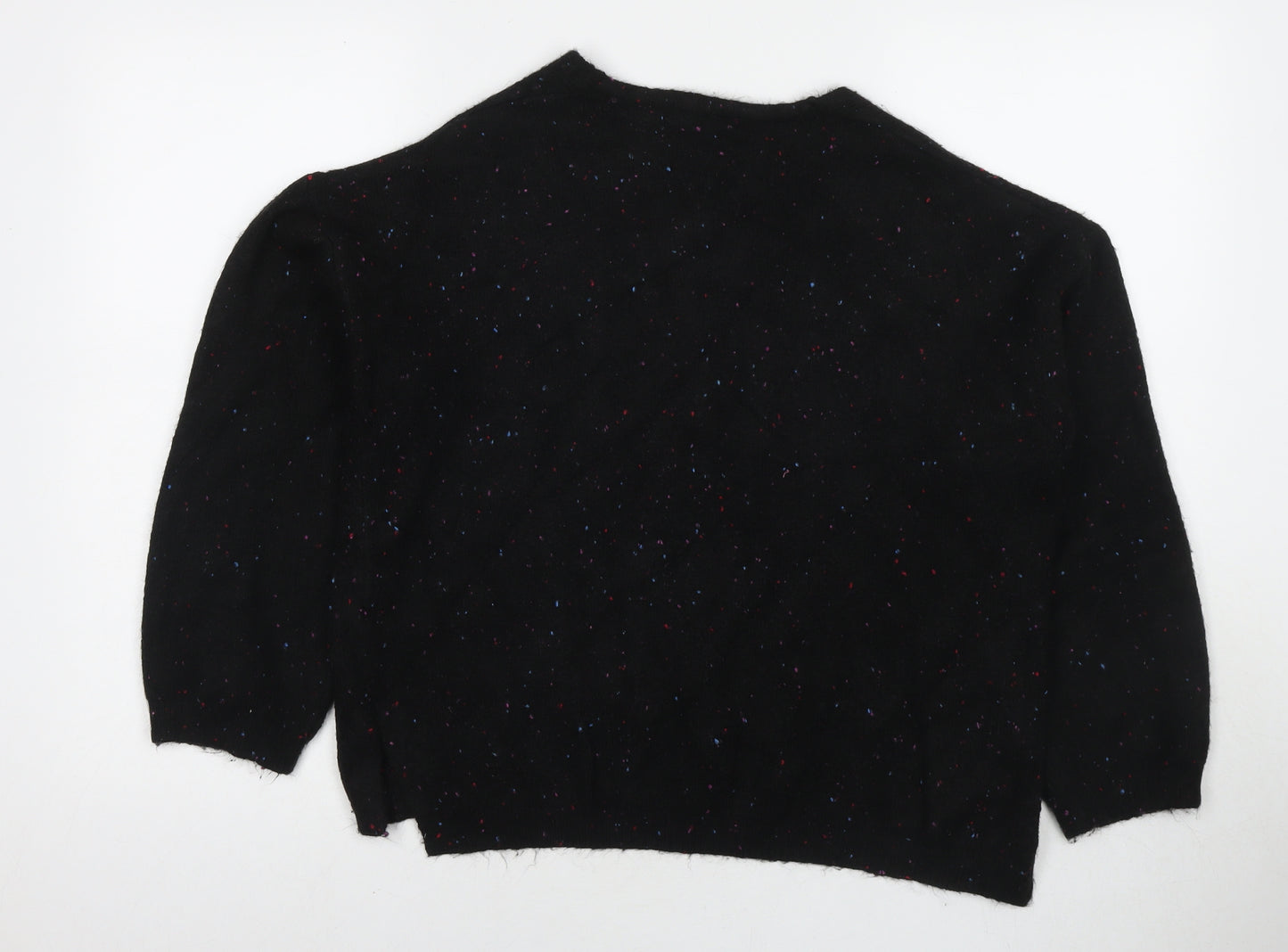 Marks and Spencer Womens Black Round Neck Acrylic Pullover Jumper Size L