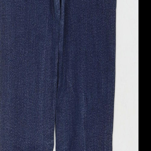 Denim & Co. Womens Blue Cotton Bootcut Jeans Size 10 L27 in Regular Zip