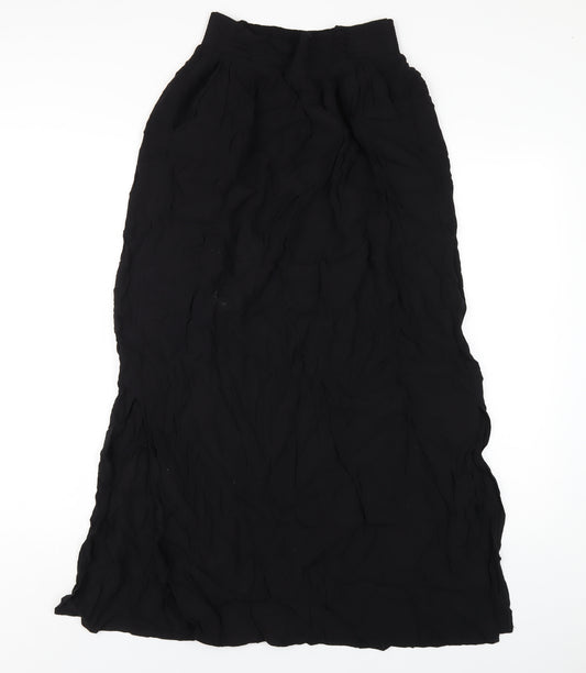 New Look Womens Black Viscose A-Line Skirt Size 8